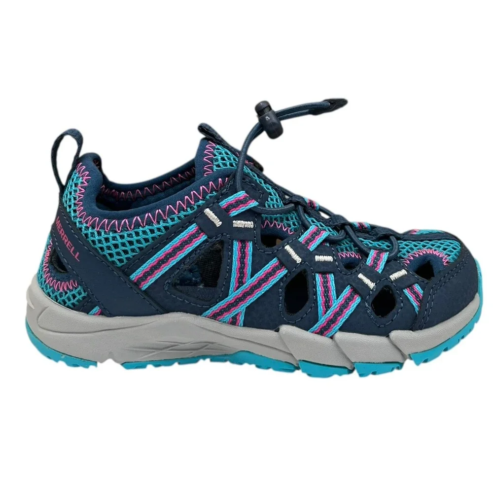 Merrell Little Girl's Sport Sandals Size 11 Aqua-Blue Water Friendly Closed‎ Toe